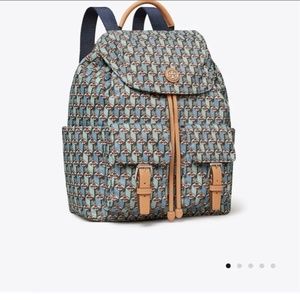 Tory Burch Printed Nylon Backpack Retail $328